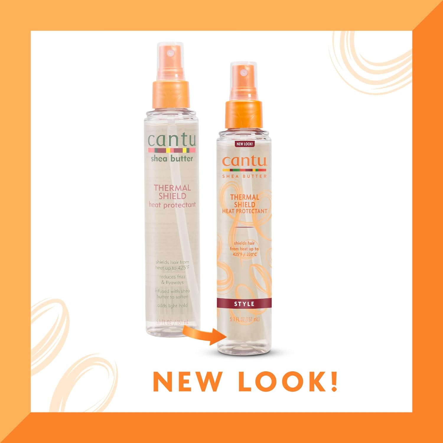 Cantu Thermal Shield Heat Protectant with Shea

Cantu Thermal Shield Heat Protectant with Shea Butter moisture barrier helps protect hair from damage caused by heated styling tools up to 425°F / 220°C