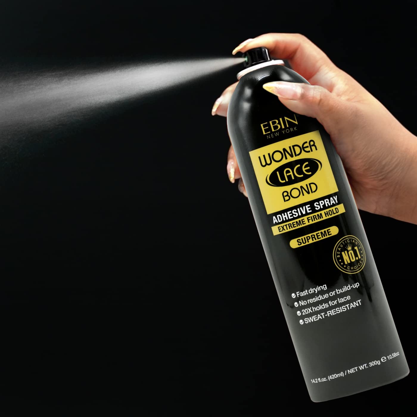 Wonder Lace Bond Adhesive Spray for Extreme Firm HOLD (20x Holds for lace )