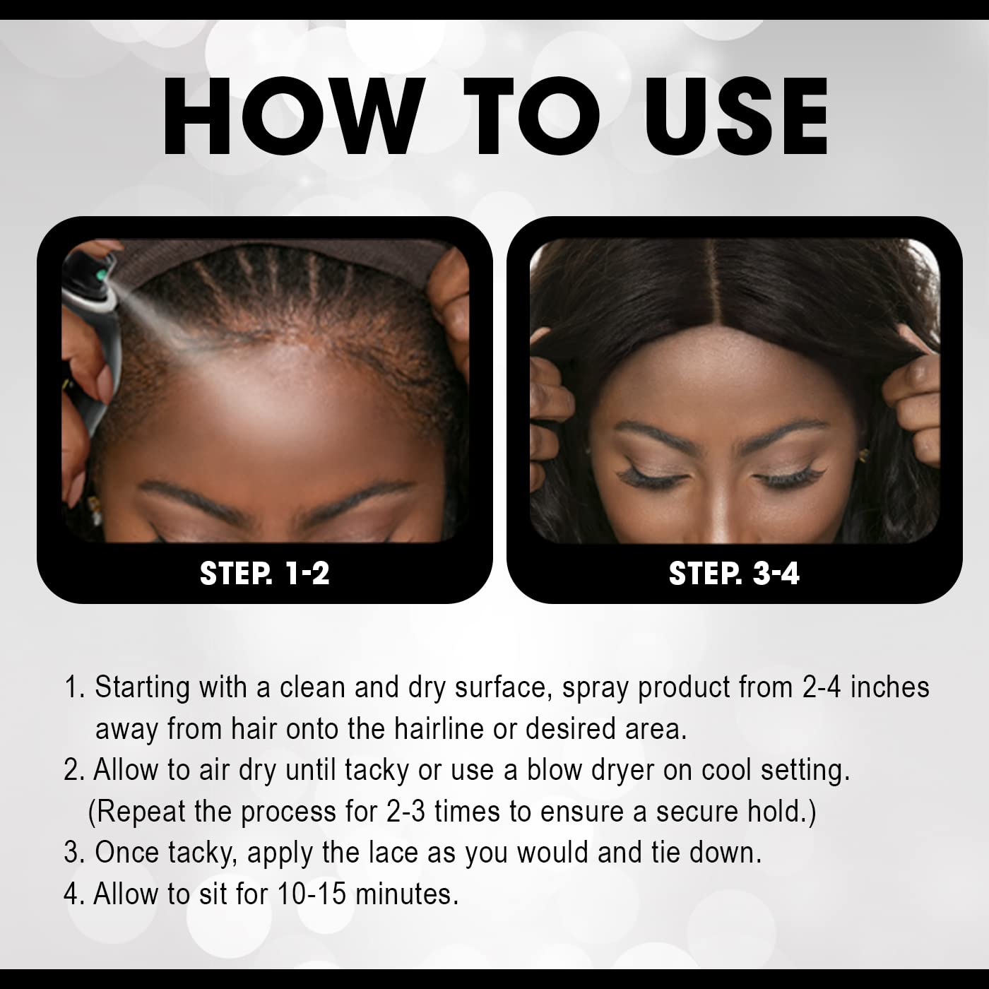 Wonder Lace Bond Adhesive Spray for Extreme Firm HOLD (20x Holds for lace )