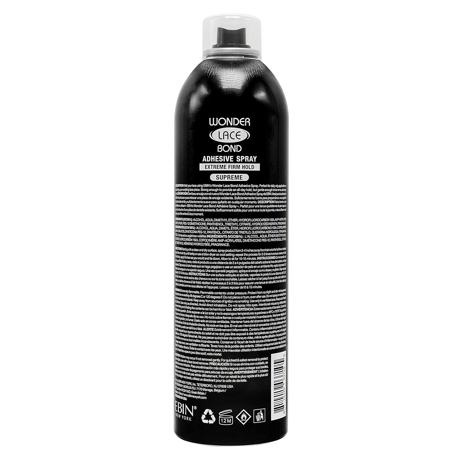 Wonder Lace Bond Adhesive Spray for Extreme Firm HOLD (20x Holds for lace )