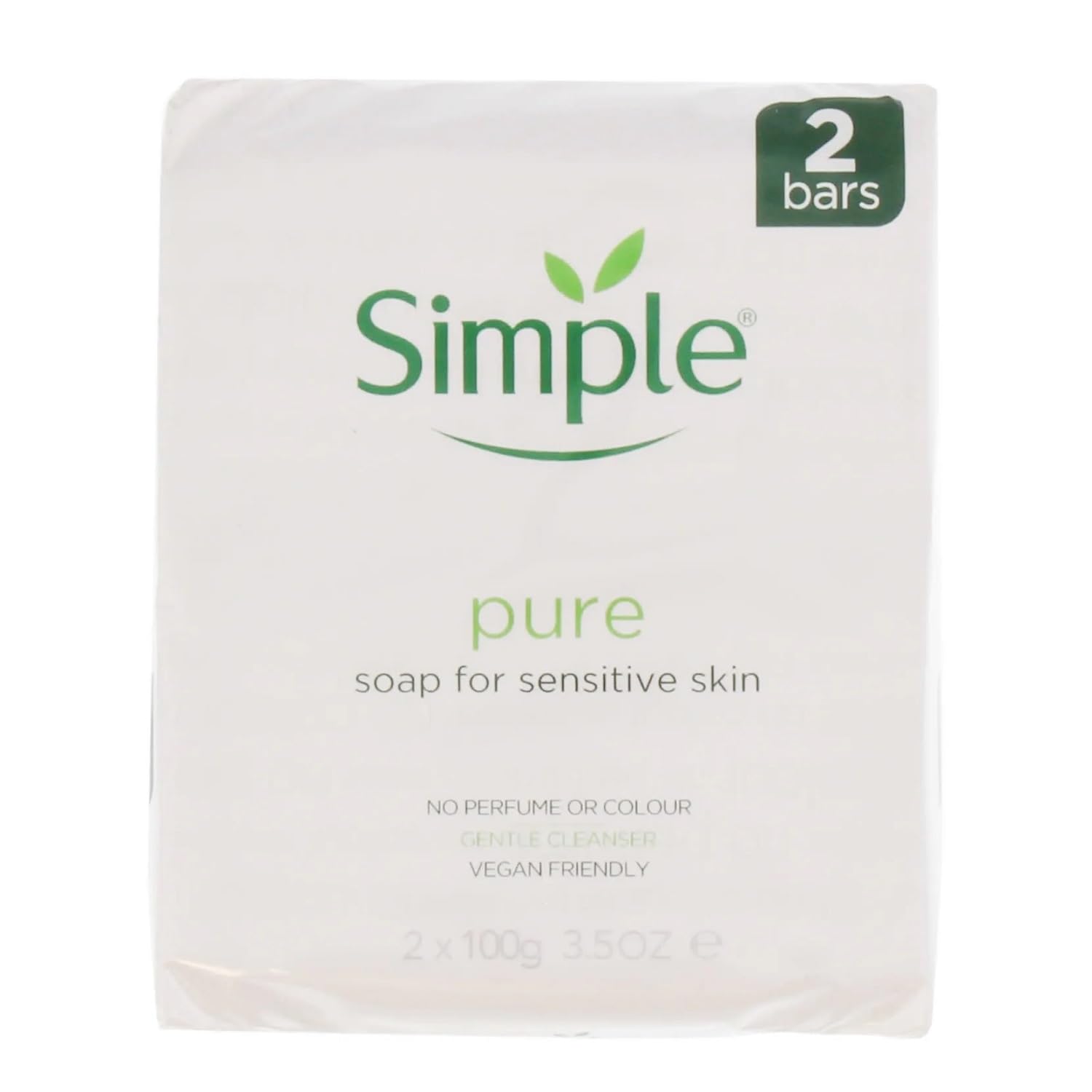 Simple Pure Soap Bar 125g x Pack of 2