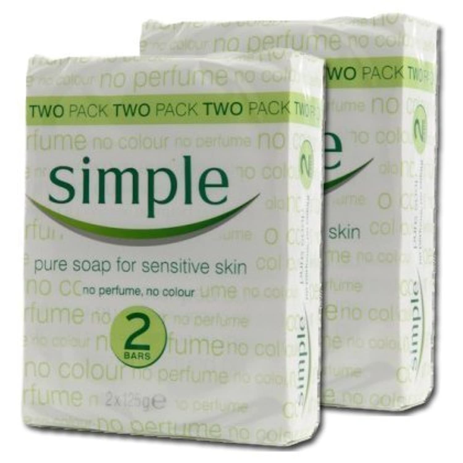 Simple Pure Soap Bar 125g x Pack of 2