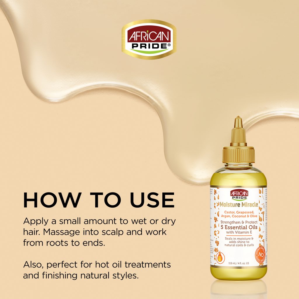 AFRICAN PRIDE Moisture Miracle 5 Essential Oils With Vitamin E