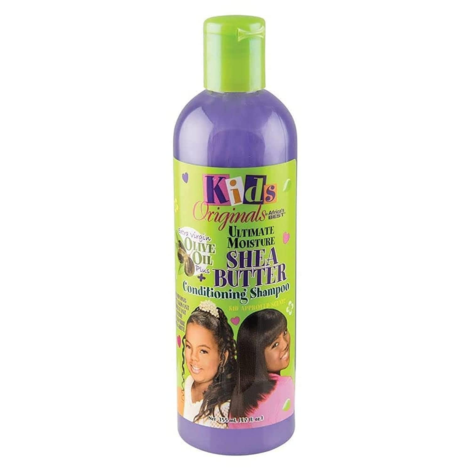 Kids Originals by Africa's Best Ultimate Moisture Shea Butter Shampoo, Healthy Boost of Moisturizers That Soften, Condition and Detangle Hair, Removes Build up,