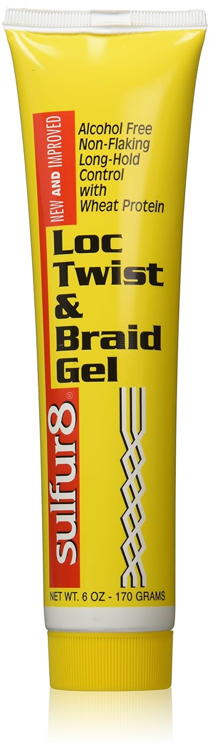 Sulfur8 Loc Twist & Braid Gel 6 oz – Moisturizing Styling Gel for Locs Braids & Twists, Helps Control Frizz, Smooth Hair & Support Neat Protective Styles, No Active Sulfur