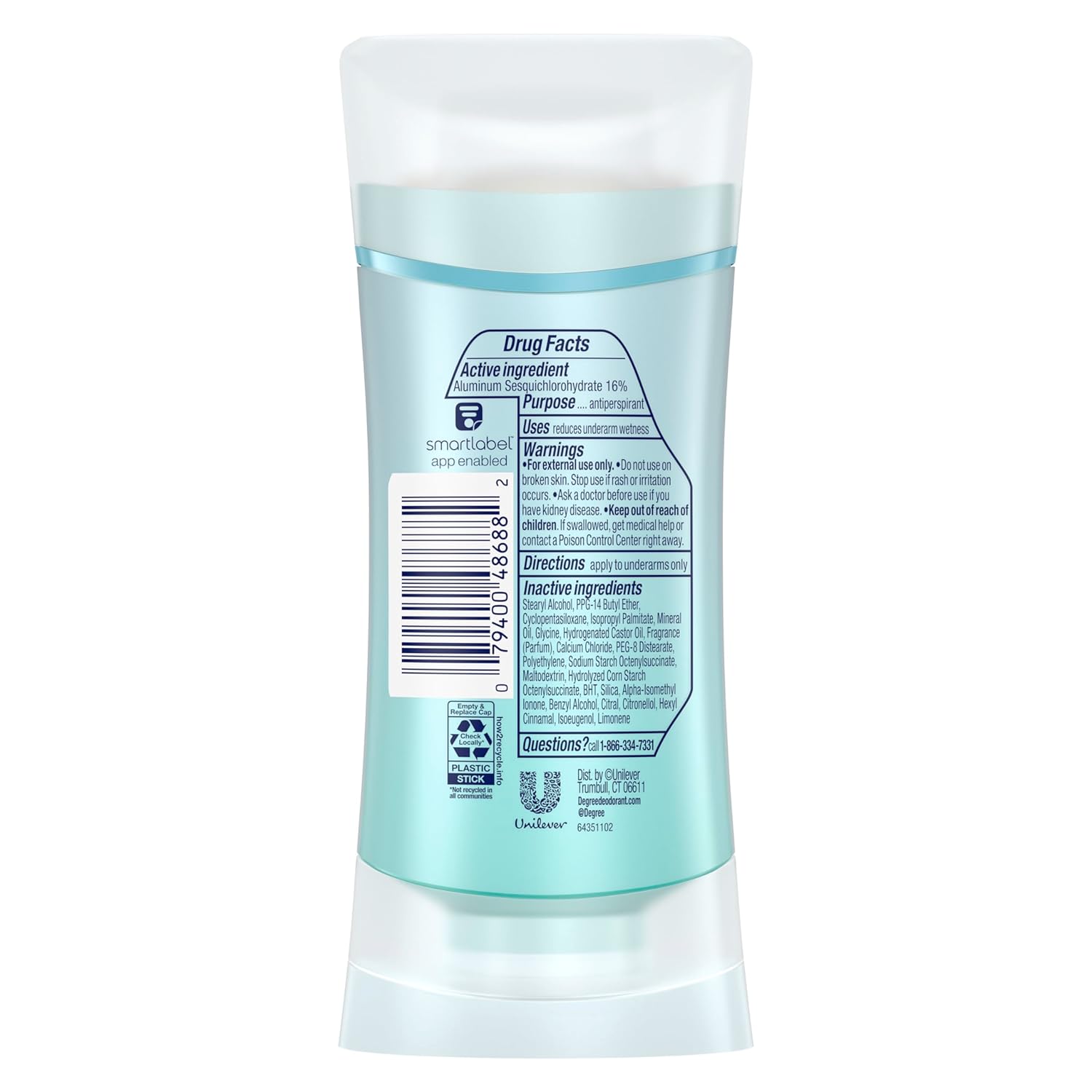 Degree Advanced Protection Antiperspirant Deodorant-for 72-Hour Sweat & Odor Control for Women, with Body Heat Activated Technology, 2.6 oz (choose from our range of scents)