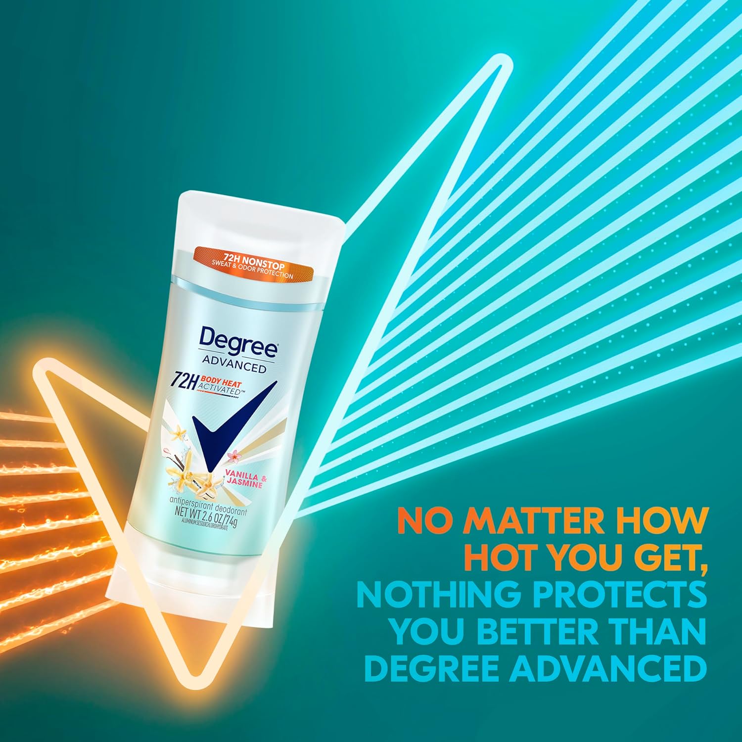 Degree Advanced Protection Antiperspirant Deodorant-for 72-Hour Sweat & Odor Control for Women, with Body Heat Activated Technology, 2.6 oz (choose from our range of scents)