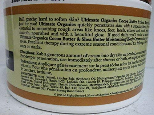 Ultimate originals Cocoa Butter & Shea Butter  Moisturizing Body Cream for extra dry skin- quickly penetrates skin with a superior blend of natural ingredients that are essential for a smooth skin