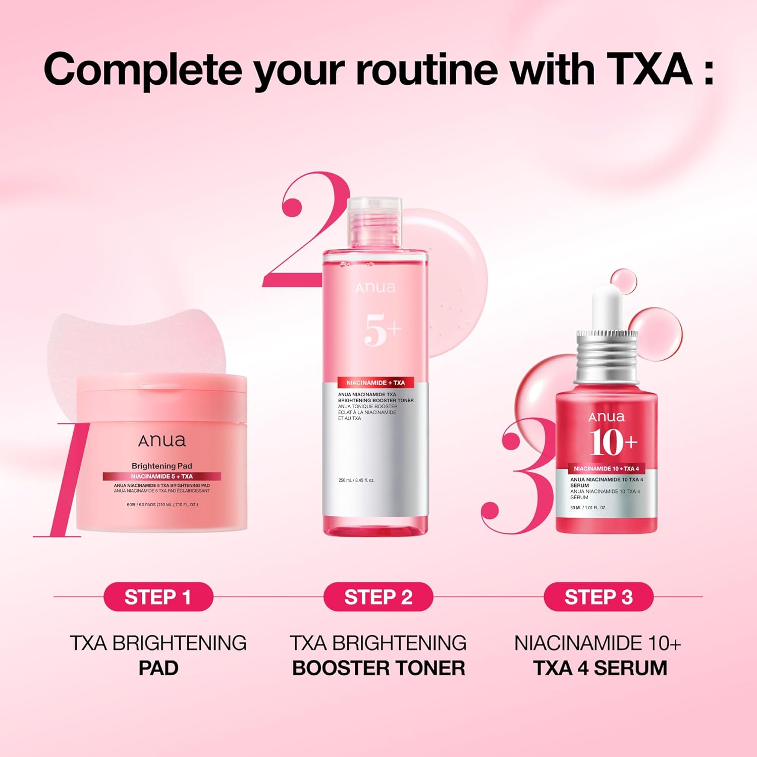 Anua Niacinamide 10 + TXA 4 Serum, Dark Spot Care, Hyaluronic Acid, Tranexamic Acid, Lightweight & Hydrating All-in-One Daily Facial Serum for Glass Skin, Korean Skincare
