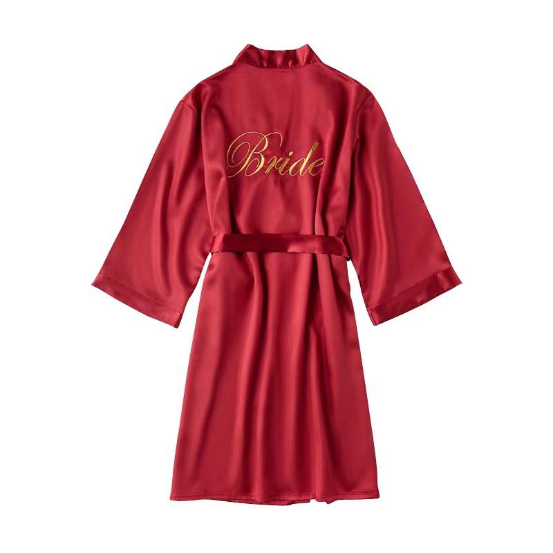 Wedding Party Kimono Loungewear White Robe Womens Pajamas Nightgown Bath Gown Sleepwear Sexy Nighty for Honeymoon