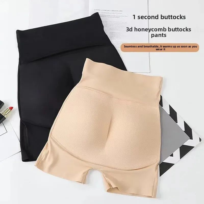 High-Waist Padded Butt Lifter Shapewear for Women – Seamless Hip Enhancer Shorts with Fake Butt Padding – Ultra-Thin Breathable Booty Shaper Underwear (Sizes S-4XL, Color: Black)