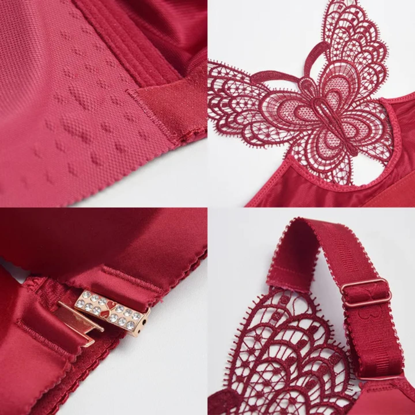 Front Clip High-Impact Support Sports Bra – Black, Adjustable Straps