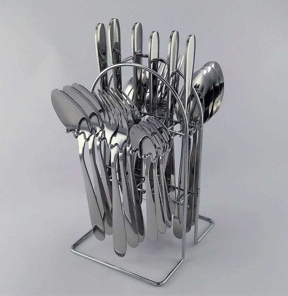 24pc Cultery Set ,6 pcs spoons,6 pcs forks,6 pcs tea spoons,6 pcs butter Knivies,Mirror Polished Tableware , Dishwasher Safe, Suitable for Dinner, Banquet, Parties