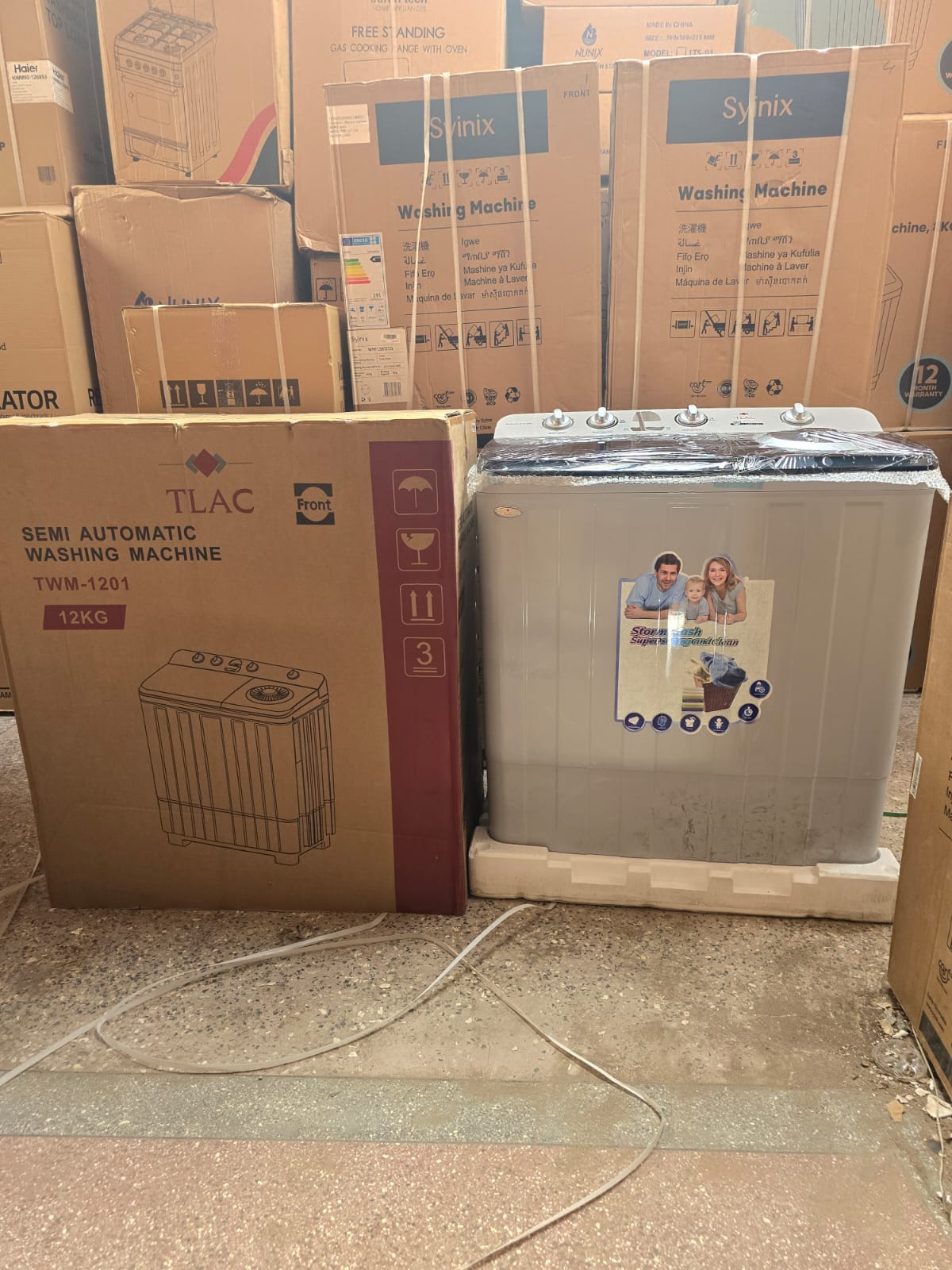 CLEARANCE OFFER TLAC Washing Machine, 12kg Twin Tub Semi Automatic TWM 1201