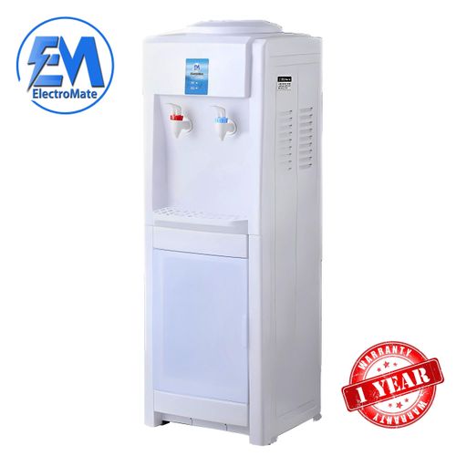 CLEARANCE OFFER Em ElectroMate Water Dispenser With Hot And Normal Water – Standing Design With Storage Cabinet, Perfect For Home Or Office Use