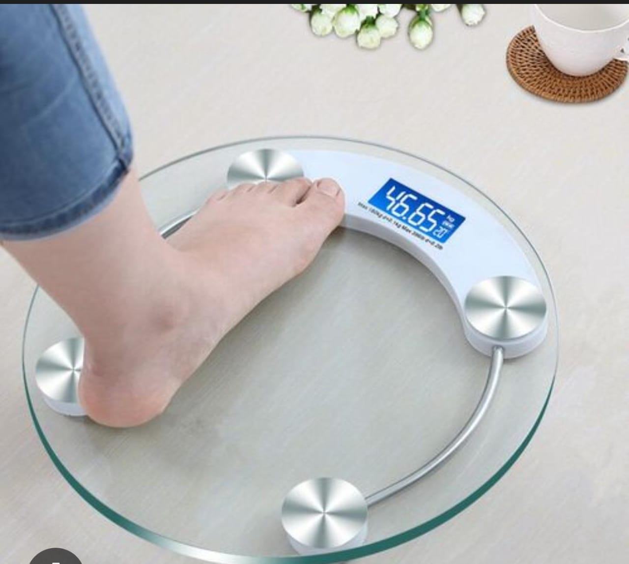 Digital bathroom personal scale Weight Machine for body weight Round Personal weighing scale for home use Bathroom Weighing Machine