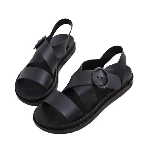 Women’s Shoe Simple Open Toe Flat Sandals Female Buckle Belt all-match Fashion Slippers non-slip wear-resistant Girl