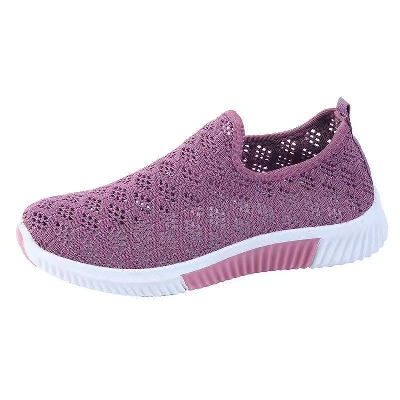 Women's Orthopedic Sneakers Orthopedic Shoes for Women Mesh Up Stretch Platform Sneakers Fashion Sneaker Walking Shoes,Slip On Tennis Running Shoes Mesh Breathable Fashion Shoes-Purple
