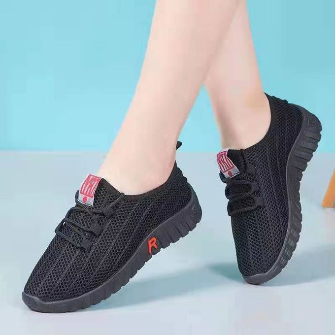 Women Breathable shoe And Non Slip Sneakers Sport Shoe Sneakers Women Shoes Ladies Shoes Women-Black