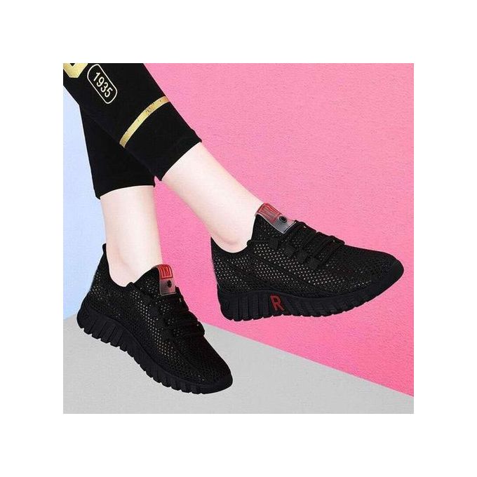 Women Breathable shoe And Non Slip Sneakers Sport Shoe Sneakers Women Shoes Ladies Shoes Women-Black