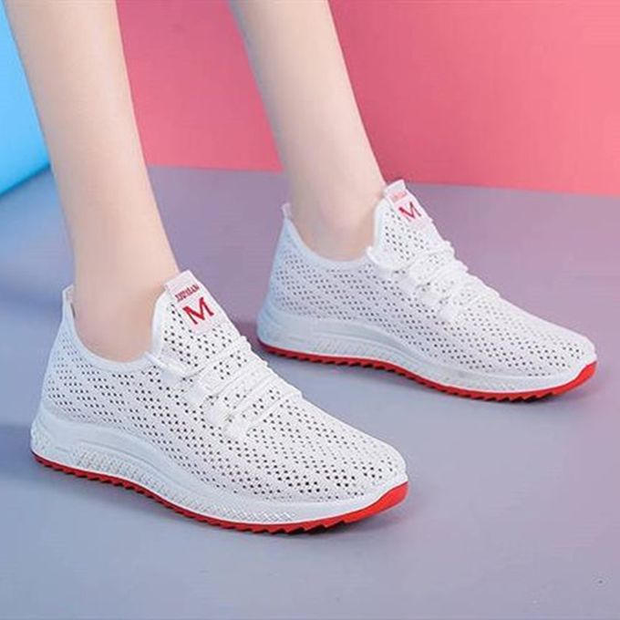 New arrivals Ladies shoes women’s running shoes girls board shoes Athletic shoes fashion casual sports shoes white shoes-White