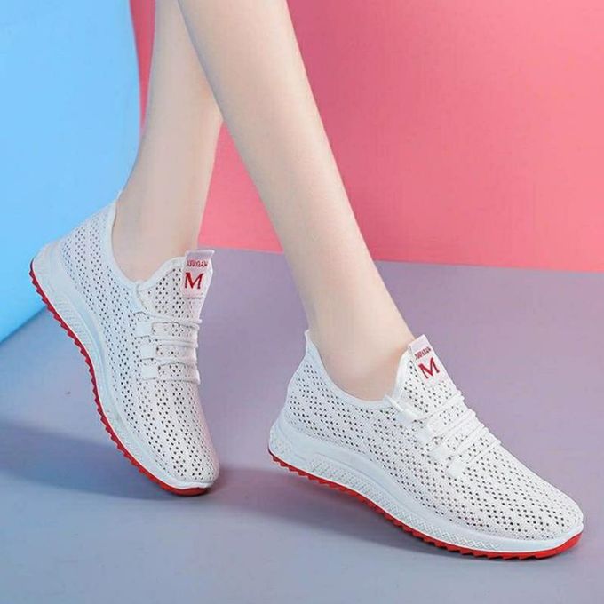 New arrivals Ladies shoes women’s running shoes girls board shoes Athletic shoes fashion casual sports shoes white shoes-White