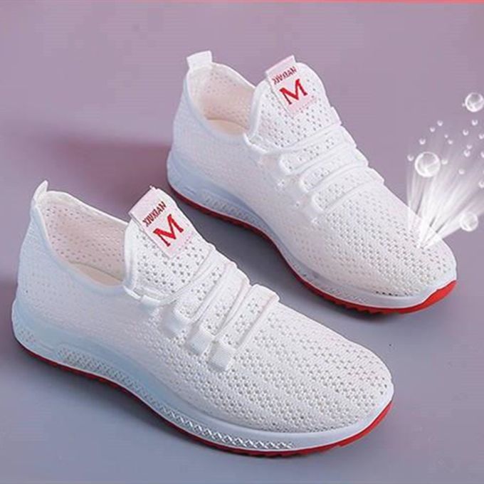 New arrivals Ladies shoes women’s running shoes girls board shoes Athletic shoes fashion casual sports shoes white shoes-White