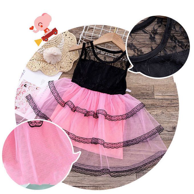 Girls' Dress Princess Dress Cute Kids Clothing Vest Girl's Sunsuit Slip Dresses Girl Student Princess