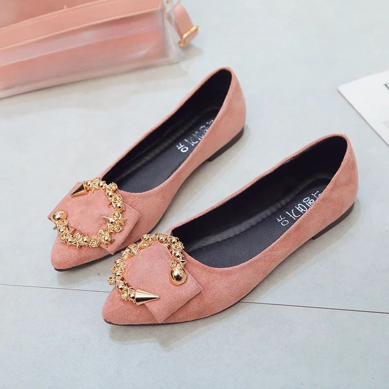 2026 Ladies Shoes women's shoes pointed toe flat soft sole casual women's shoes-Pink