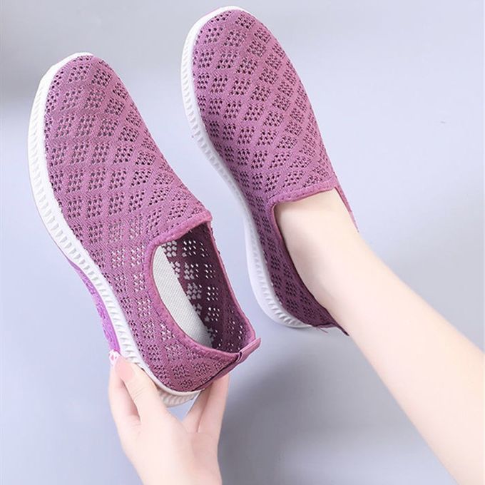 Women's Orthopedic Sneakers Orthopedic Shoes for Women Mesh Up Stretch Platform Sneakers Fashion Sneaker Walking Shoes,Slip On Tennis Running Shoes Mesh Breathable Fashion Shoes-Purple