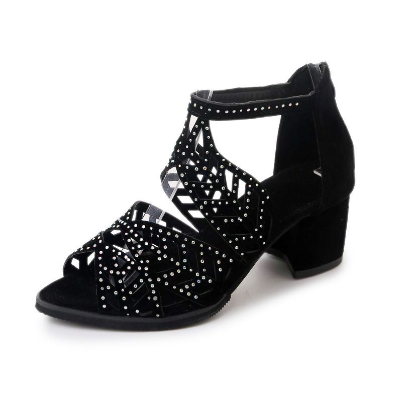 Women's Chunky Shoes Open Toe Strappy Sandals Ankle Strap Sandals Summer Versatile Chunky Heel Sandals for Women
