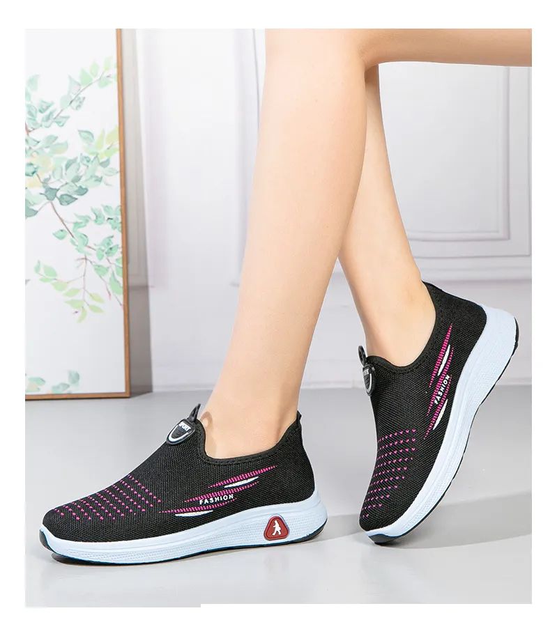 Womens Gymnastics Sneaker Fashion  Women Sports Shoes Flat Bottom Non Slip Fly Woven Mesh Short Plush