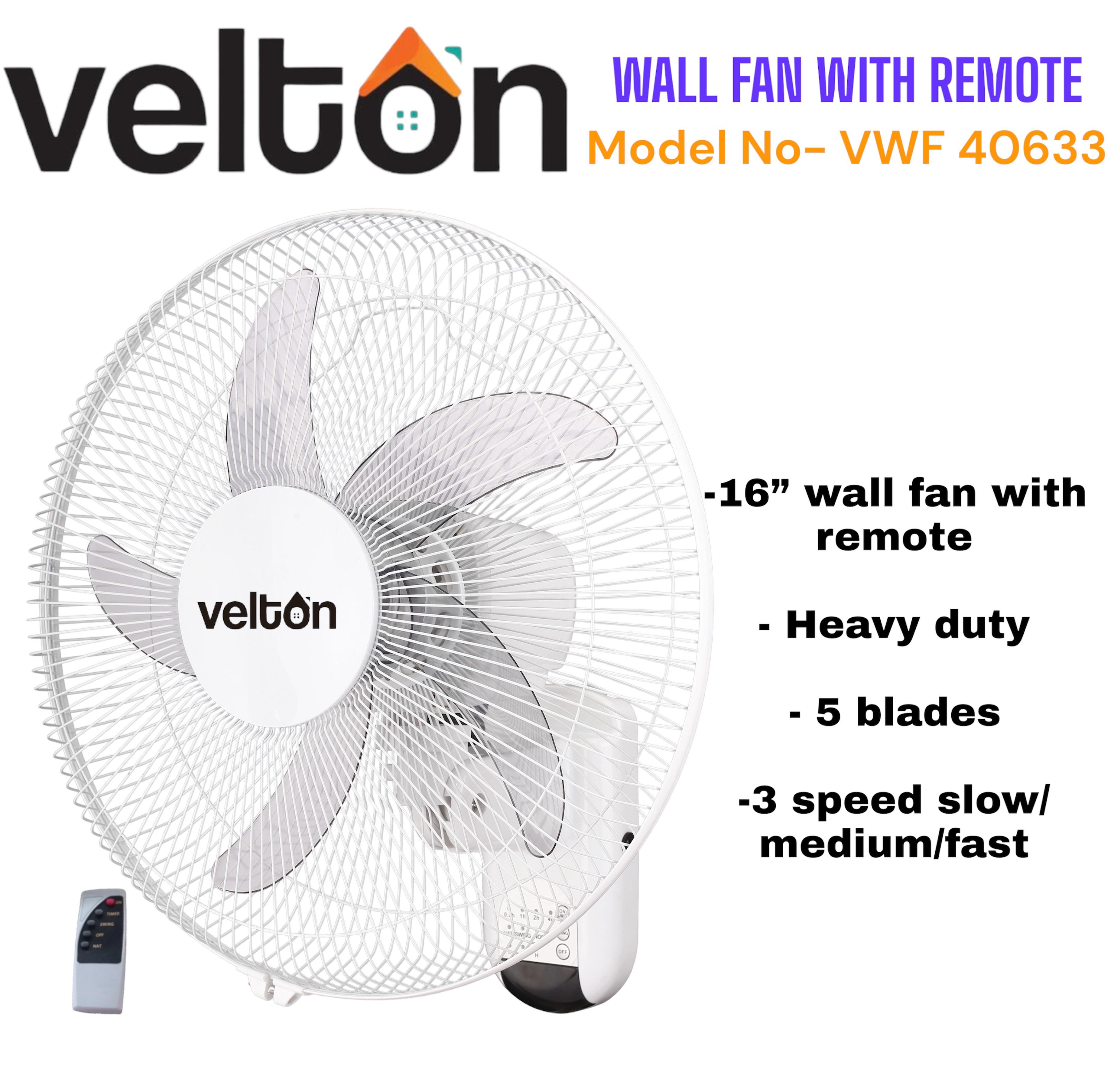 VELTON 16' Orbit Fan 3 Speeds with Strong Blades And Quiet Oscillations