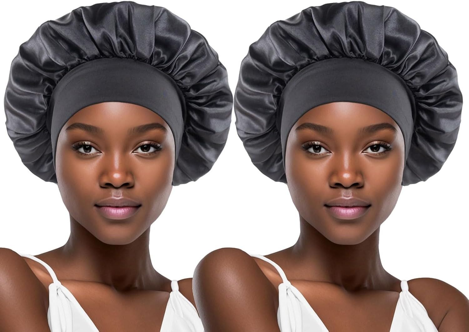 Satin Bonnet for Sleeping Curly Hair Cover Silk Hair Bonnet for Sleeping Women Silk Sleep Cap Wide Band Night Cap