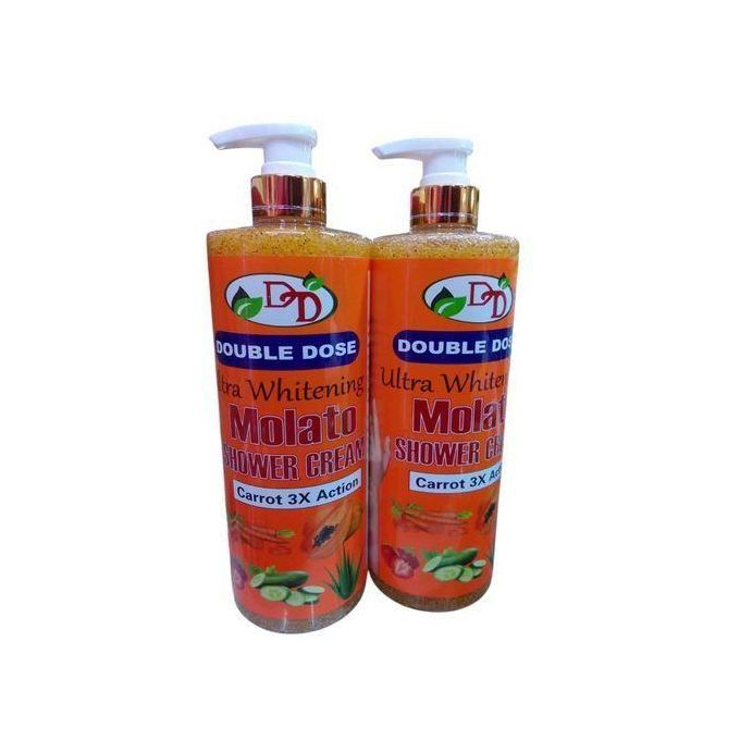 Molato Double Dose Ultra whitening Shower Cream Gel Body Wash with Carrot 3× action For Moisturizing, Brightening