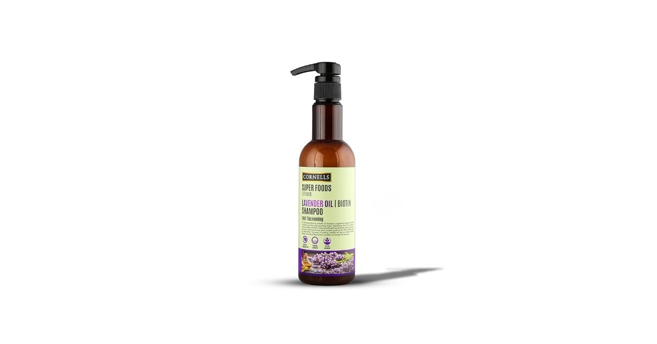 CORNELLS Super Foods Lavender Oil & Biotin Shampoo for Hair Thickening | Shampoo For Men & Women Gentle Cleanser