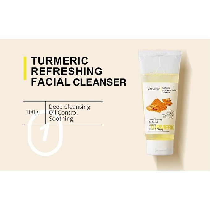 KORMESIC TURMERIC REFRESHING FACIAL CLEANSER - Oil Control Acne remover Face wash