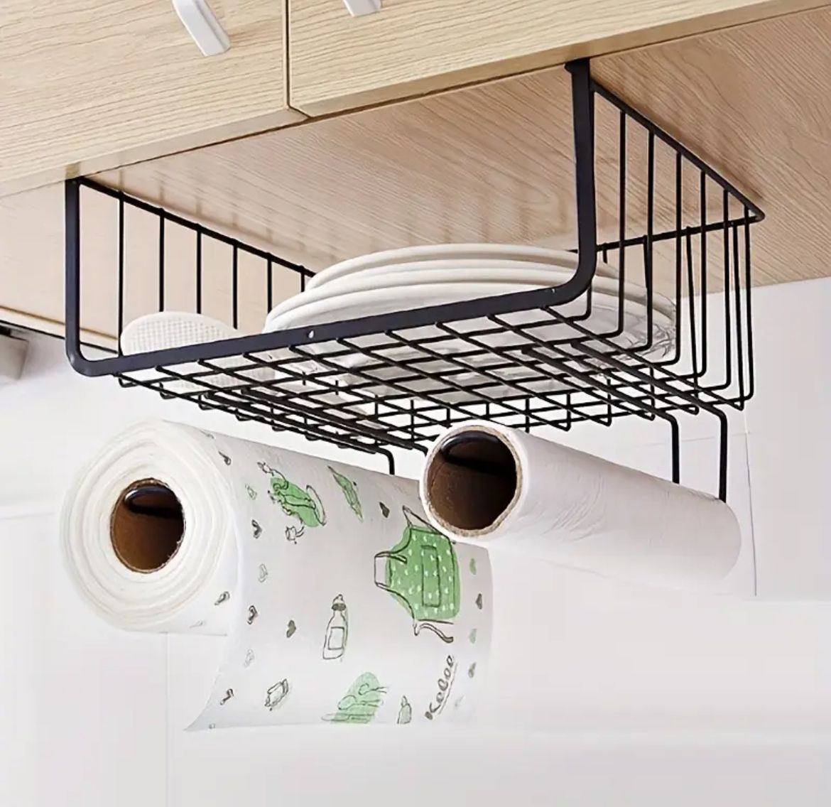 3 in 1 Under Cabinet Closet Kitchen Cupboard Basket Rack Shelf Bearing Partition Hanger For Home Storage Organizer