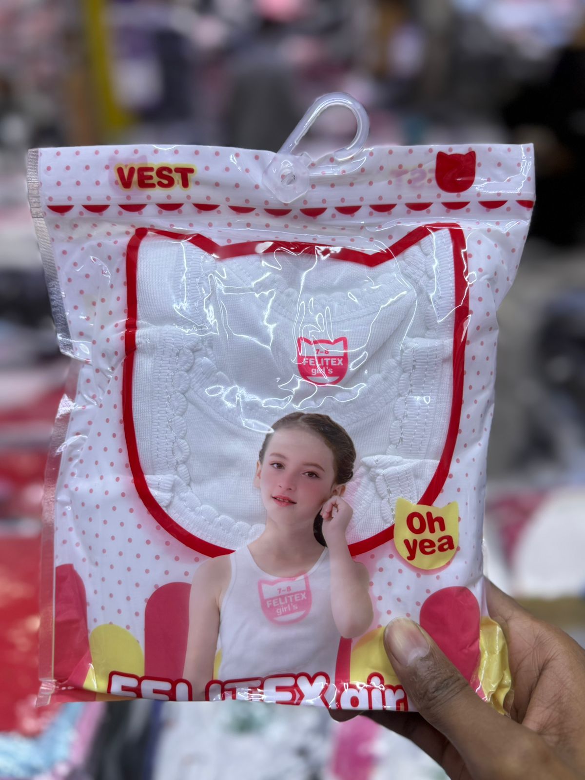 3Pack Kids White Vests For Girls.