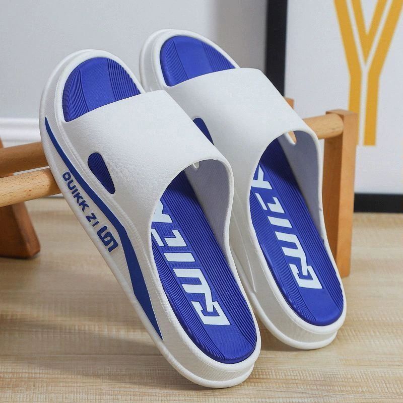 Summer Sports Outdoor Men's Slippers Platform Open-toe Thick-soled Slippers Simple Bathroom Casual Beach Shoes Couple Sandals