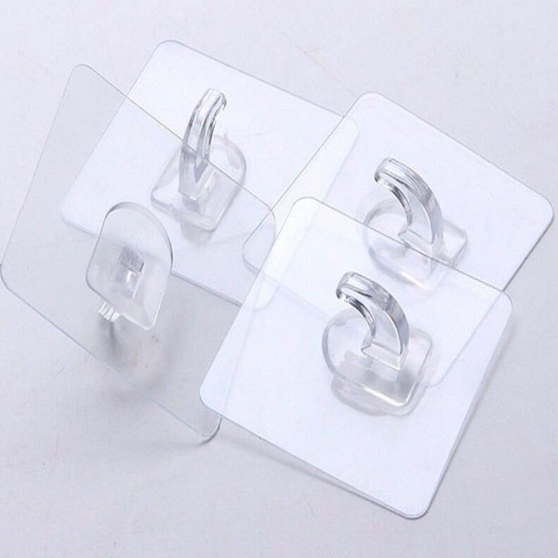 10PCS/set   Nail free hook self-adhesive door wall hook, kitchen bathroom towel key holder hook