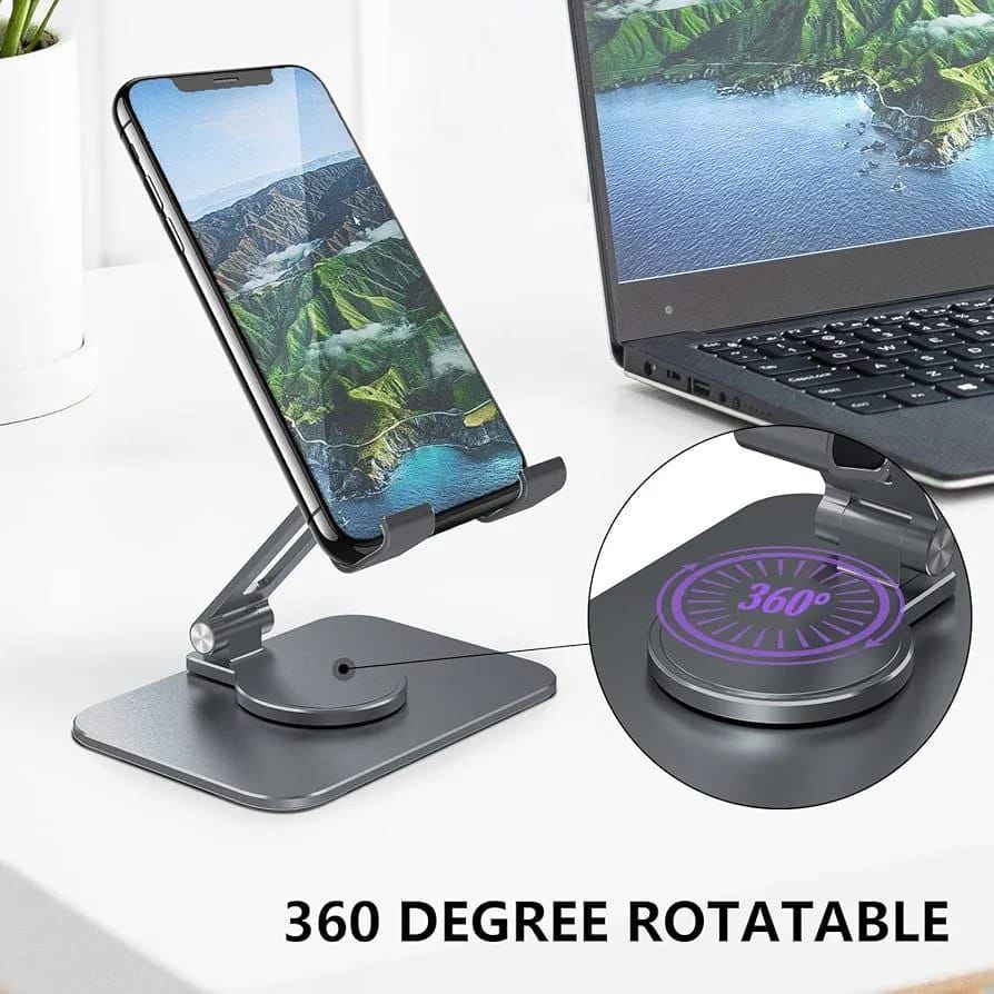 ABS  Portable Mobile Phone Holders Tablet Stand for Phone, Angle Height Adjustable Phones Stand, Foldable Cell Phone Stand for Desk Mounts Stands for All Smart phone Mobile phones Table