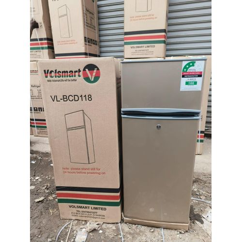 CLEARANCE OFFER Volsmart 118L Fridge Freezer Energy Saving Double Doors Refrigerator VL-BCD118