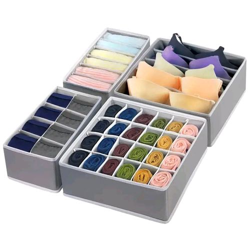 CLEARANCE OFFER  4 Pack Sock Underwear Organizer Dresser Drawer Organizer