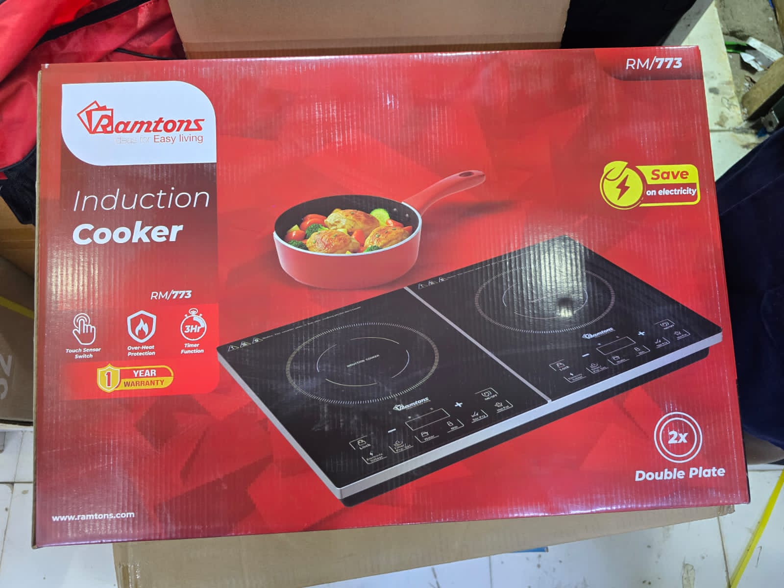 CLEARANCE OFFER Double Ramtons induction cooker with free pan