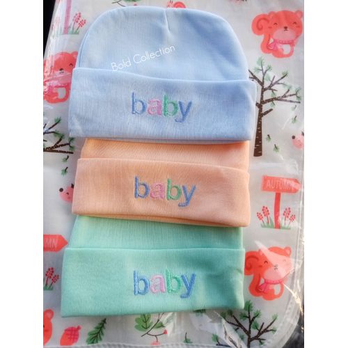 CLEARANCE OFFER 3PCs Cutest Quality Newborn Cotton Baby Caps