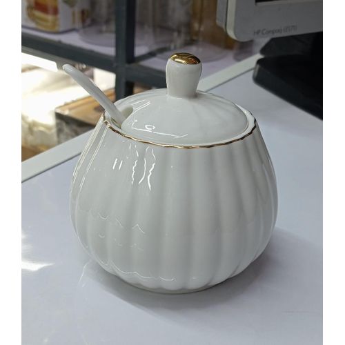 CLEARANCE OFFER Glass Sugar Dish with Lid and Spoon –
