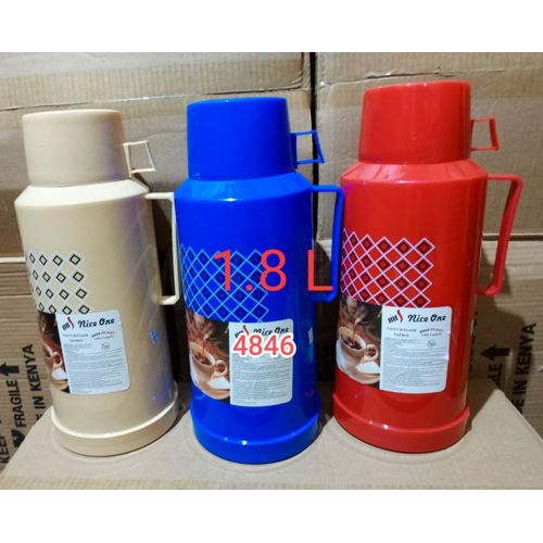 CLEARANCE OFFER 1.8L CHECKED DOUBLE WALL VACUUM FLASK