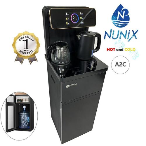 CLEARANCE OFFER Nunix A2C Bottom Loading Water Dispenser with Hot and Cold Function, Coffee Maker & Kettle