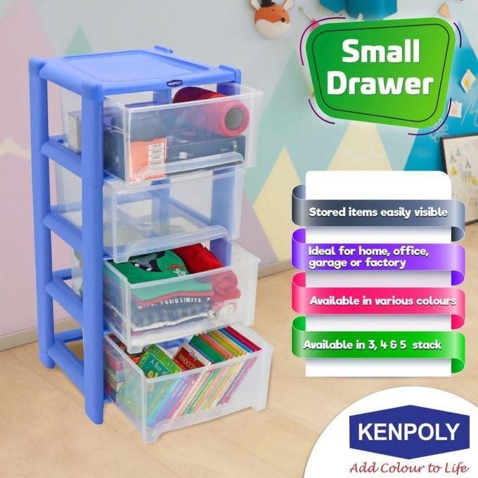 Kenpoly 4stac Multi-purpose Plastic Cabik/4tiernet, Clothes Drawer Cupboard